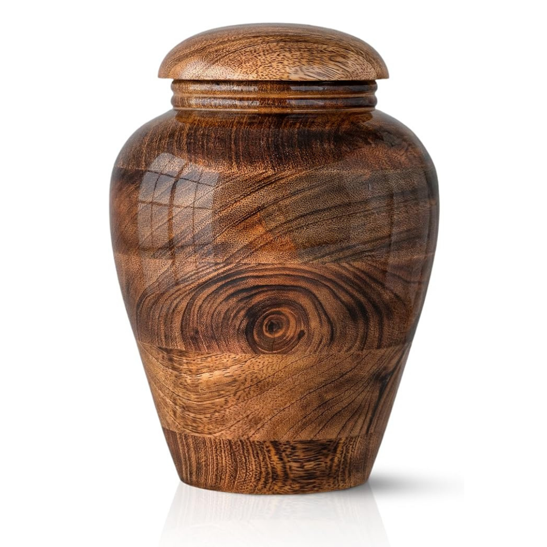 Medium Wooden Cremation Urn for Human Ashes