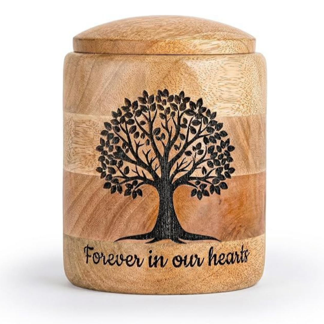 Medium Wooden Cremation Urn for Human Ashes
