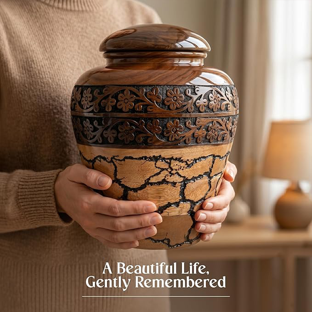Large Wooden Urns for Human Ashes