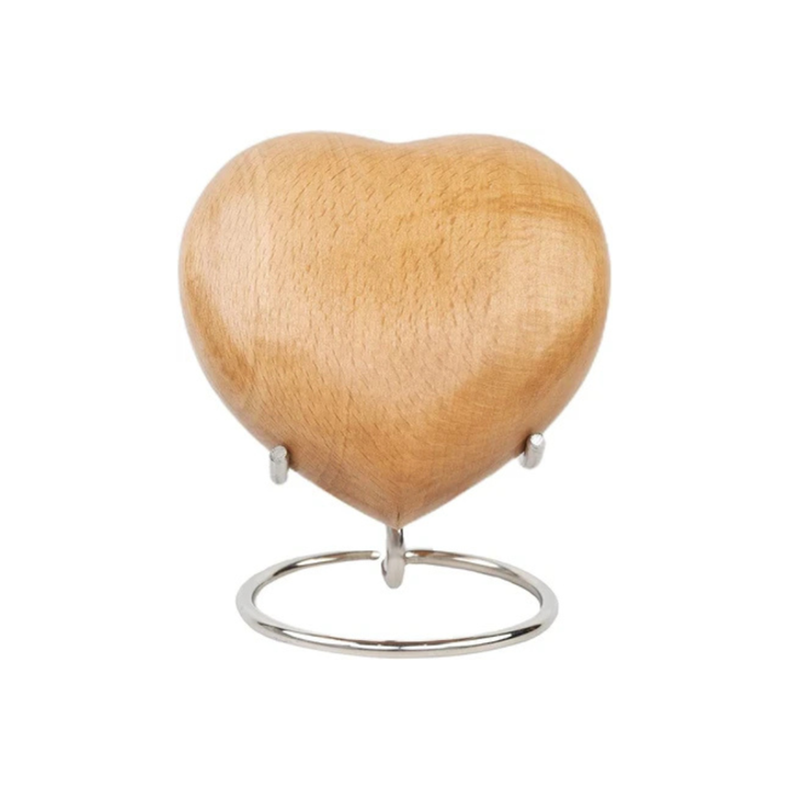 Classic Heart Shaped Wooden Urns for Human Ashes