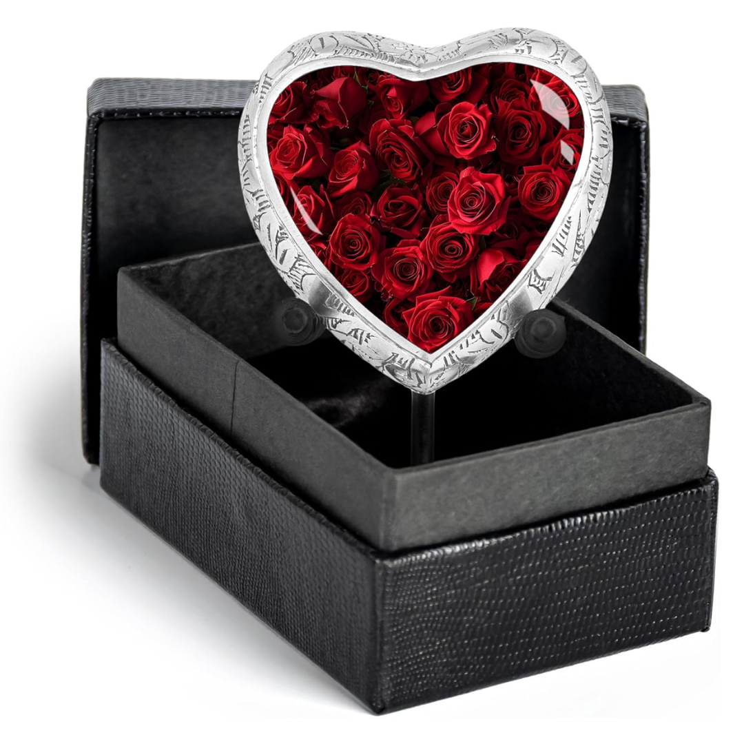 Red Rose Keepsake Cremation Urn for Human Ashes