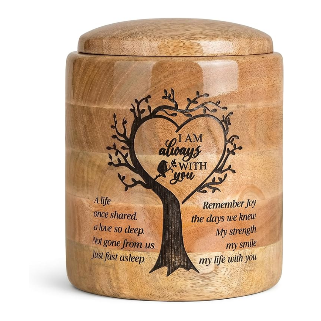 Large Wooden Cremation Urn for Human Ashes