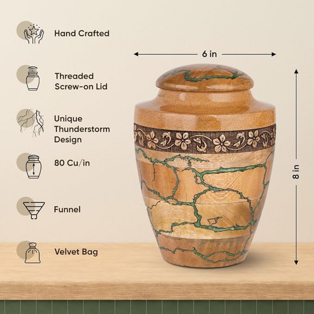 Medium Wooden Urns for Human Ashes