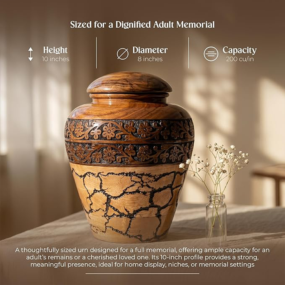 Large Wooden Urns for Human Ashes