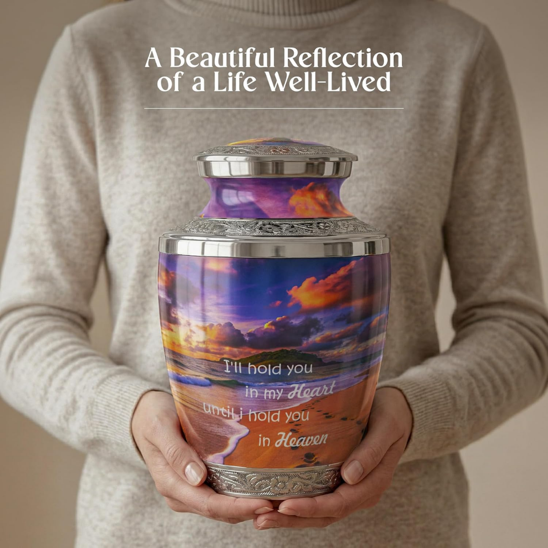 Large Footprint Cremation Urn for Human Ashes