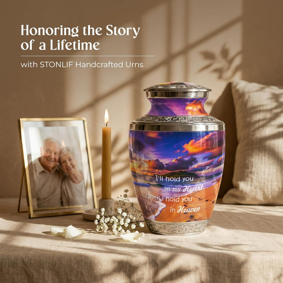 Large Footprint Cremation Urn for Human Ashes