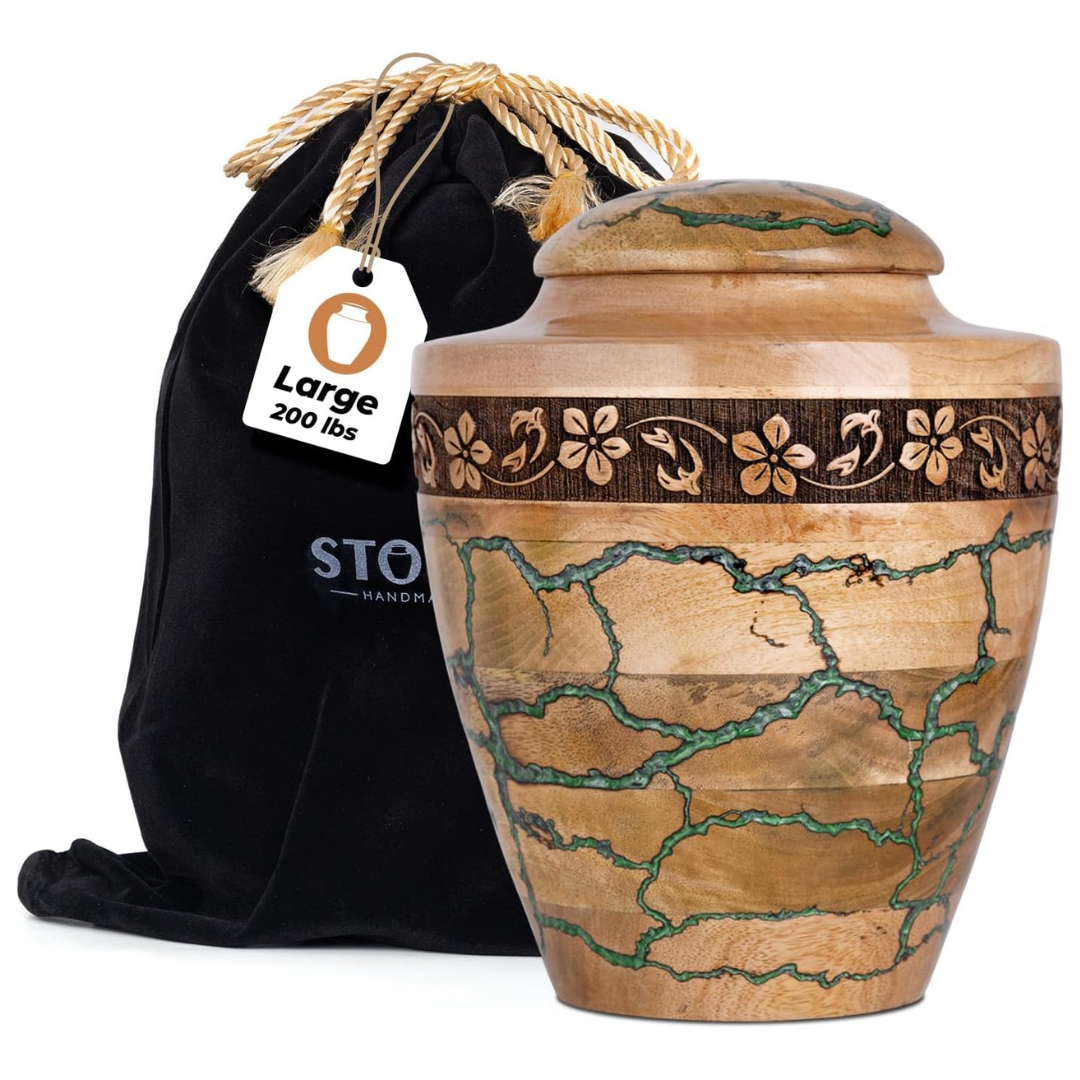 Large Wooden Urns for Human Ashes