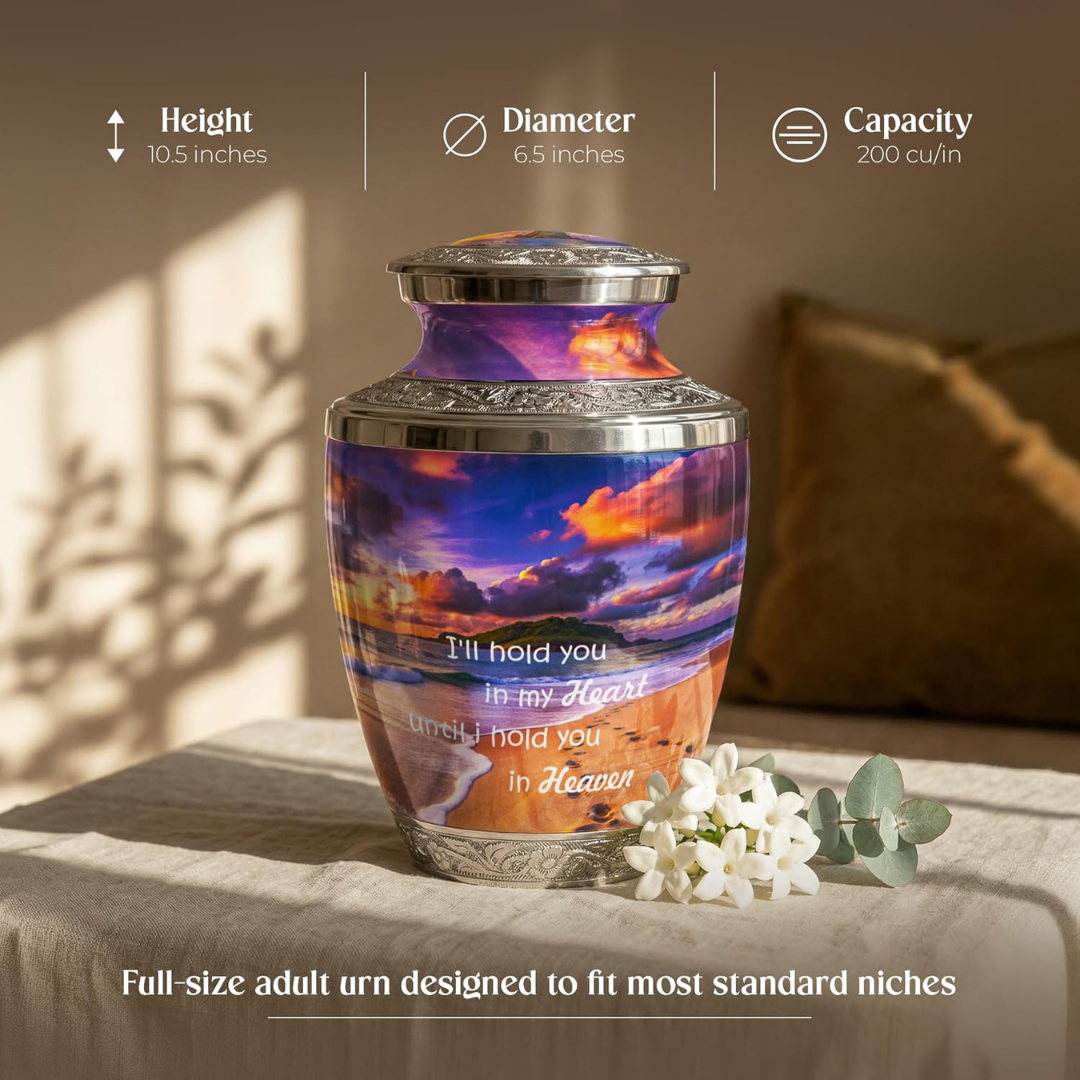 Large Footprint Cremation Urn for Human Ashes