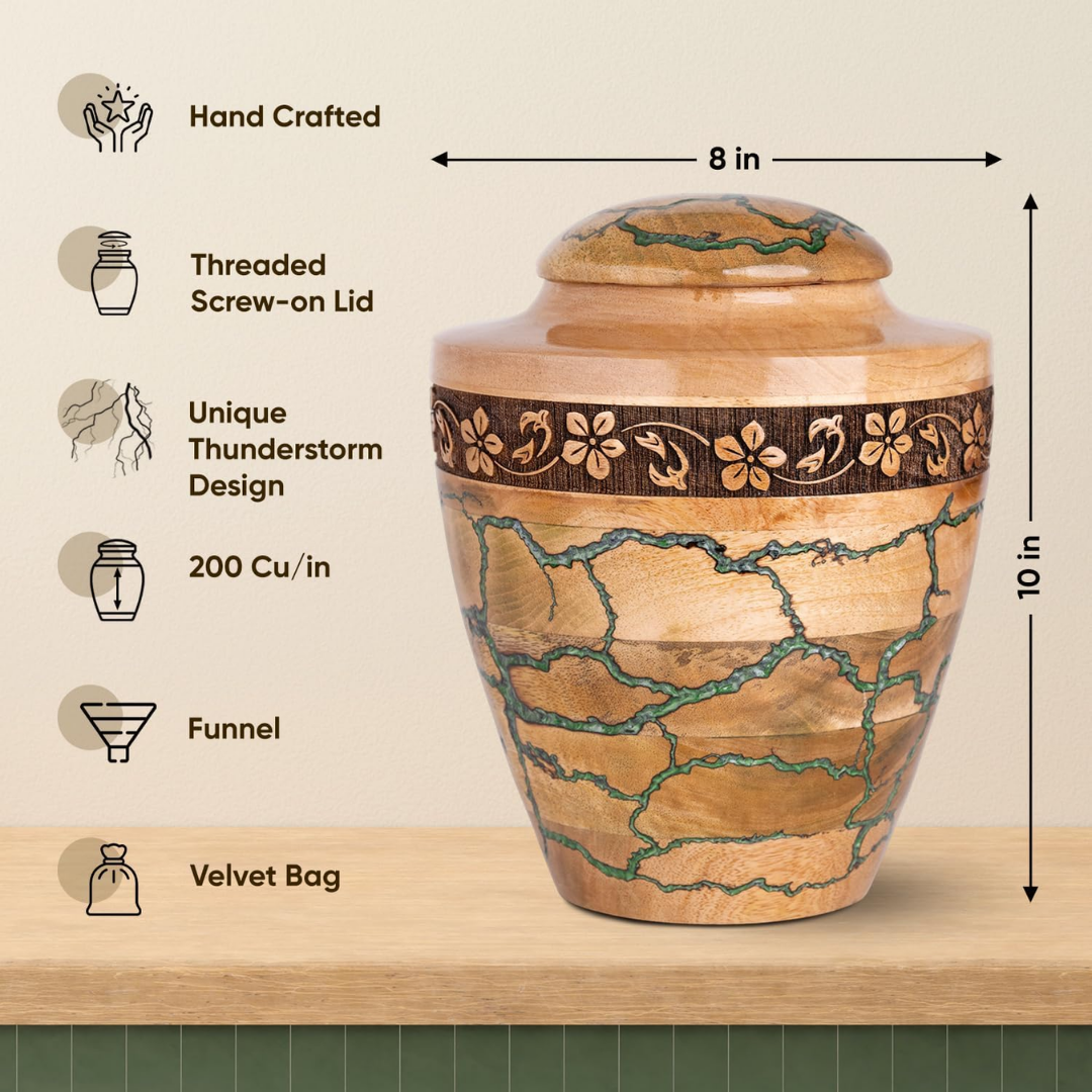 Large Wooden Urns for Human Ashes