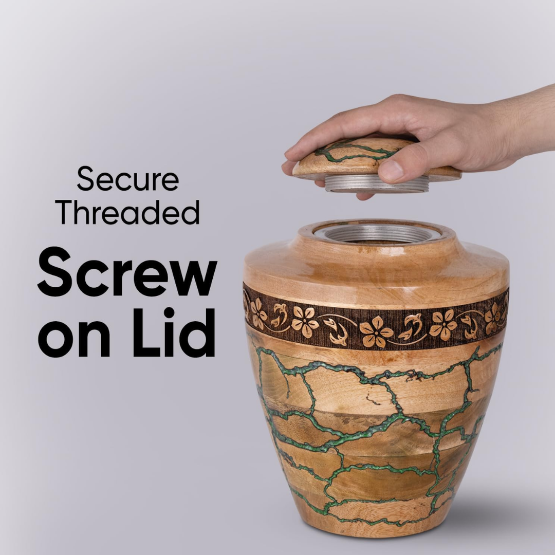 Large Wooden Urns for Human Ashes