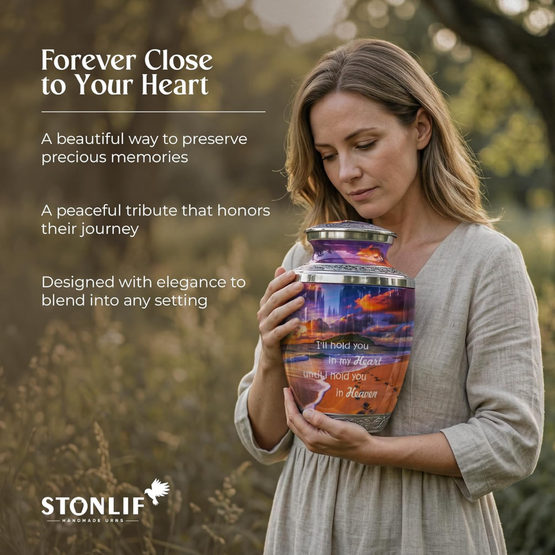 Large Footprint Cremation Urn for Human Ashes