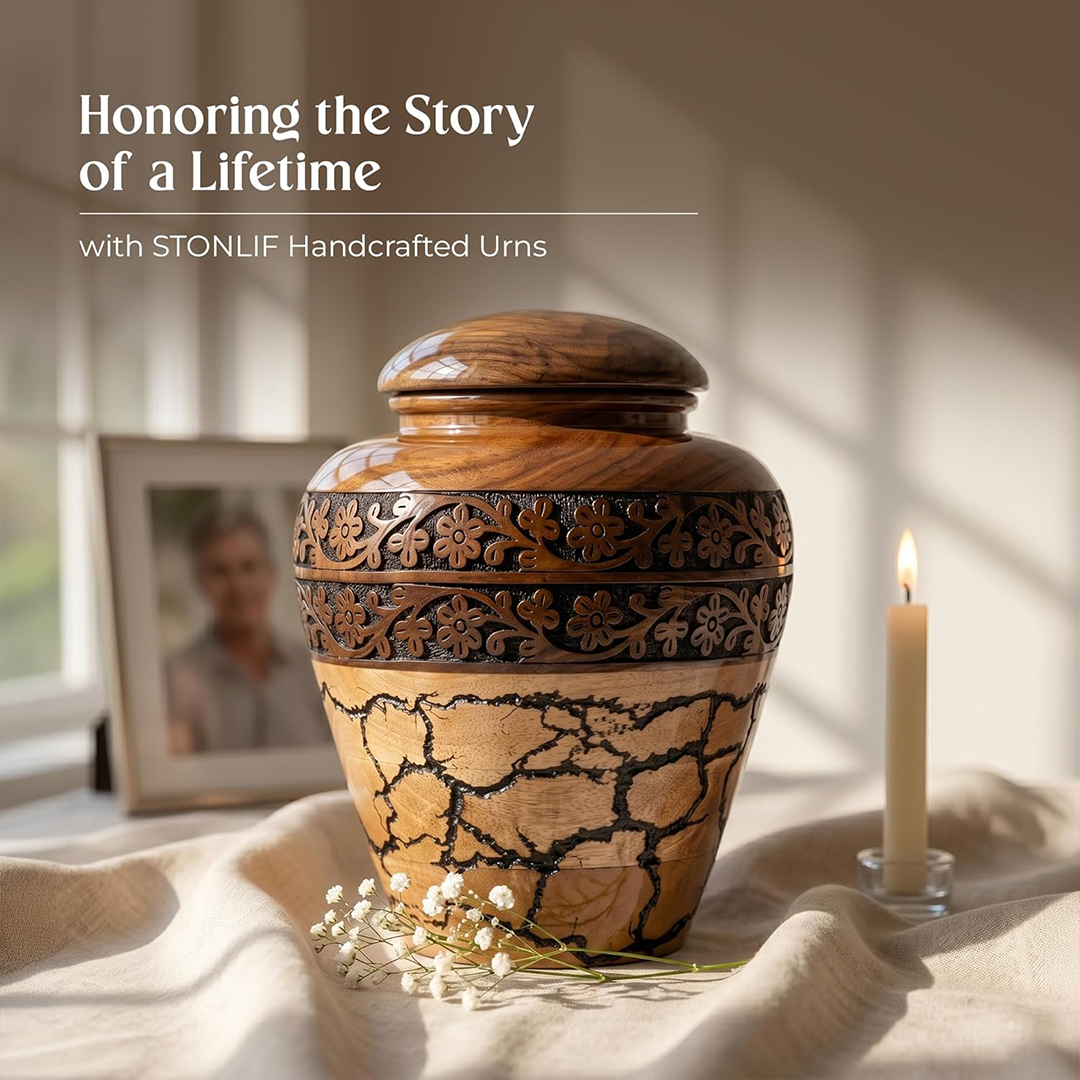 Large Wooden Urns for Human Ashes