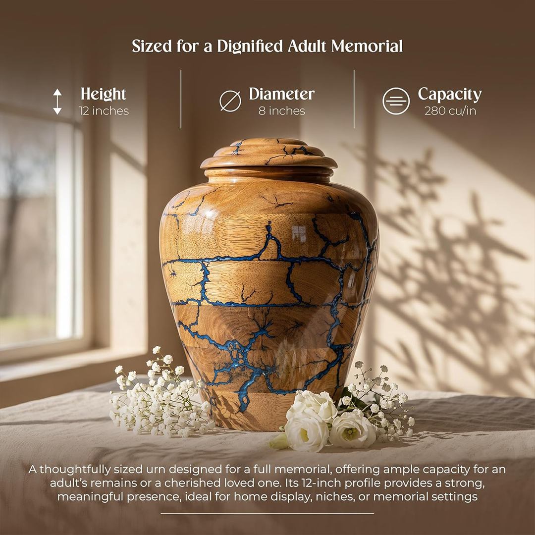 Extra Large Wooden Cremation Urns for Human Ashes