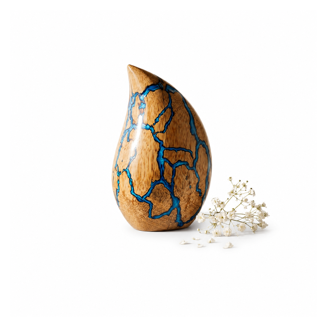 Wooden Teardrop Cremation Urns for Human Ashes