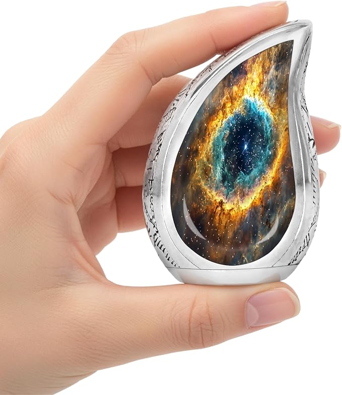 Small Teardrop Celestial Teardrop Keepsake Cremation Urn for Human Ashes