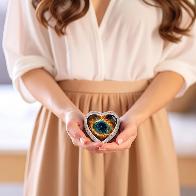 Small Heart Celestial Heart Keepsake Cremation Urn for Human Ashes
