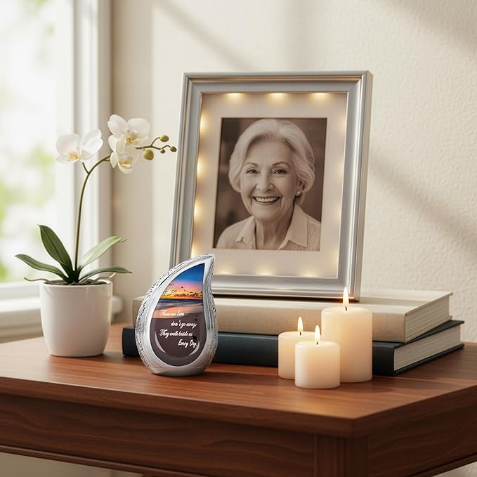 Sunset Teardrop Keepsake Cremation Urn for Human Ashes