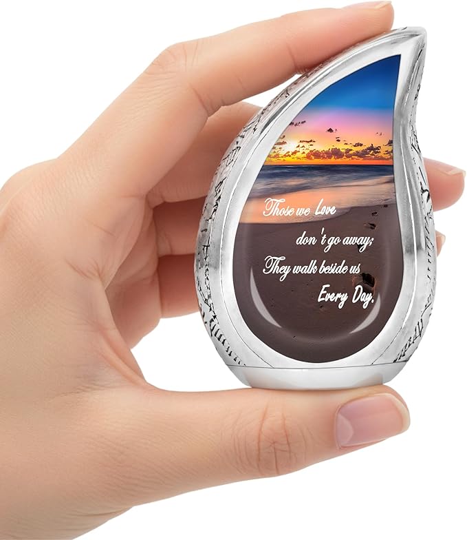Sunset Teardrop Keepsake Cremation Urn for Human Ashes