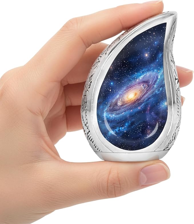 Deep Cosmos Teardrop Keepsake Cremation Urn for Human Ashes