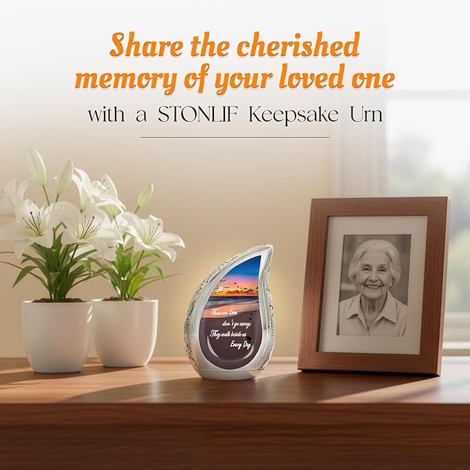 Sunset Teardrop Keepsake Cremation Urn for Human Ashes
