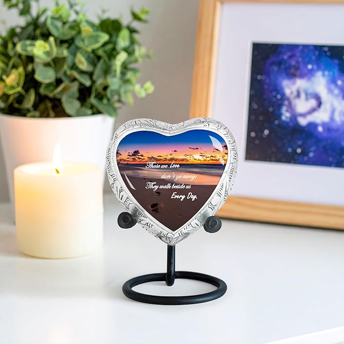 Sunset Heart Keepsake Cremation Urn for Human Ashes