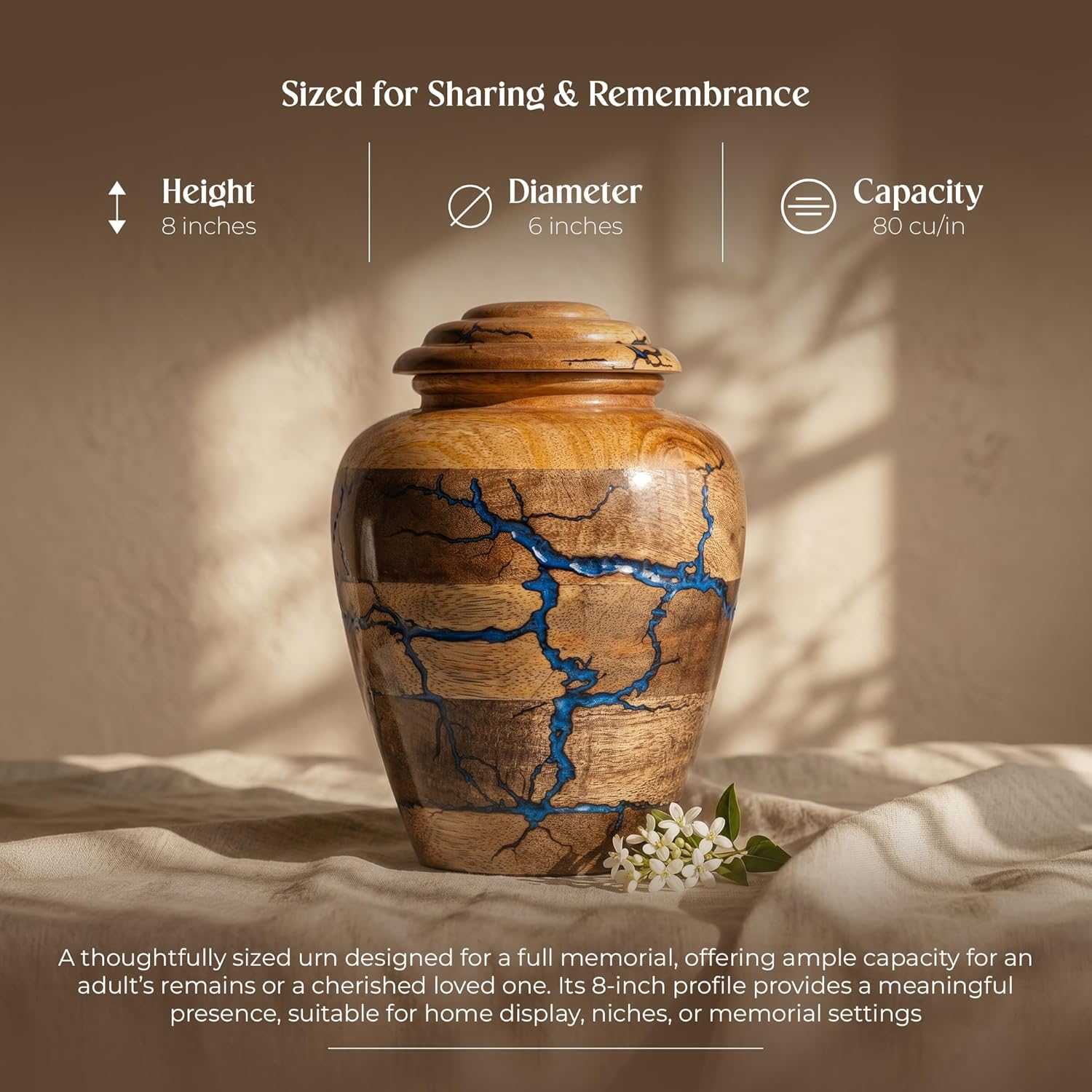 Wooden Cremation Urns for Human Ashes