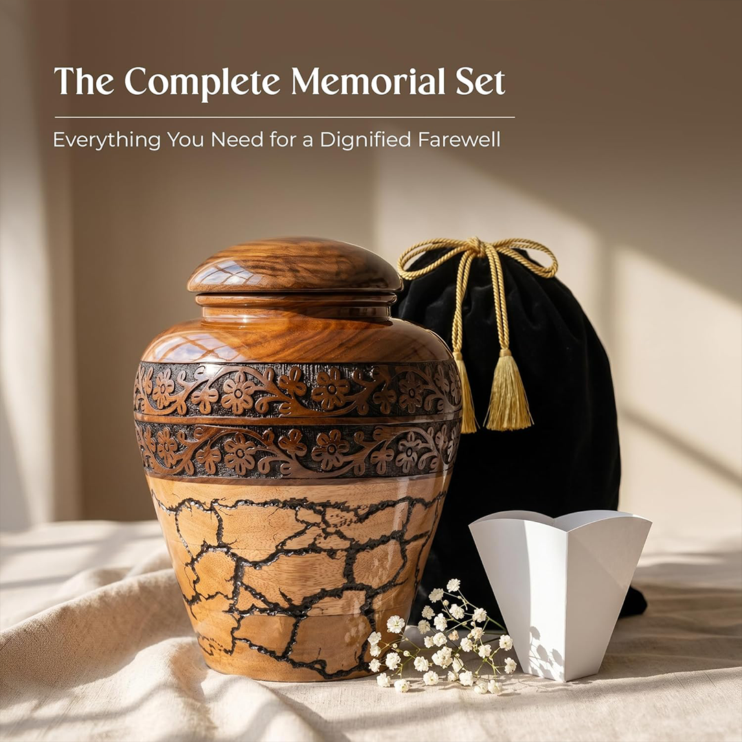 Large Wooden Urns for Human Ashes