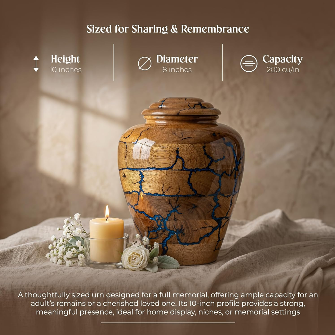 Large Wooden Cremation Urns for Human Ashes