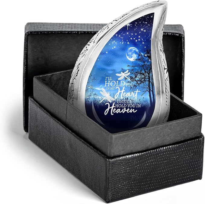 Starry Night Teardrop Keepsake Cremation Urn for Human Ashes