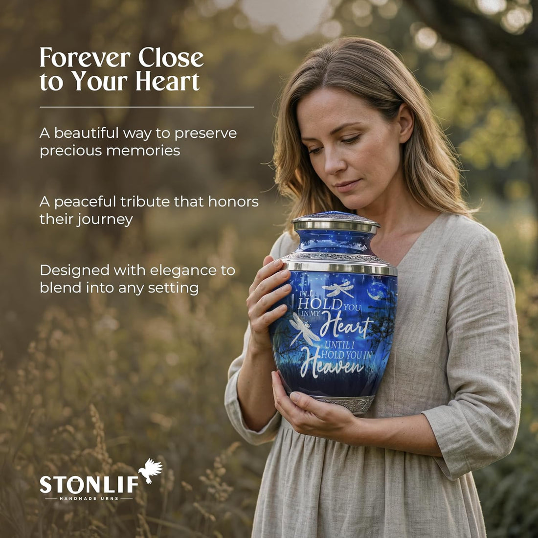 Large Starry Night Keepsake Cremation Urn for Human Ashes