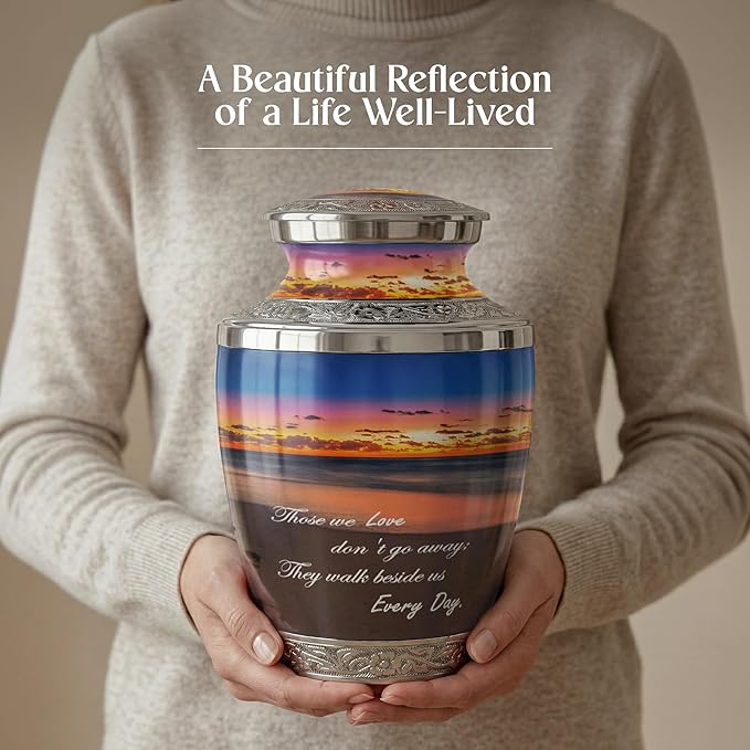 Sunset Teardrop Keepsake Cremation Urn for Human Ashes