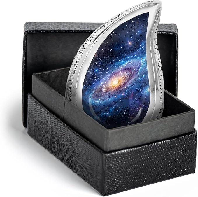 Deep Cosmos Teardrop Keepsake Cremation Urn for Human Ashes