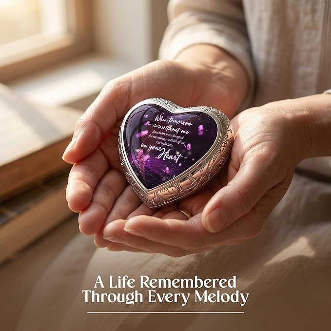 Eternal Memory Butterfly Urn for Female – Small Keepsake Heart Funeral Memorial Urn