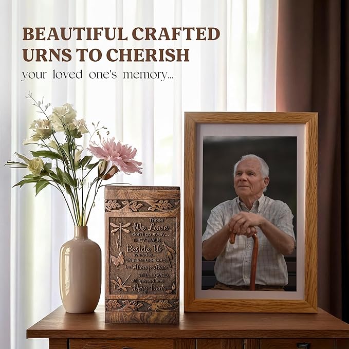 Wooden Cremation Urns for Human Ashes 120 lbs