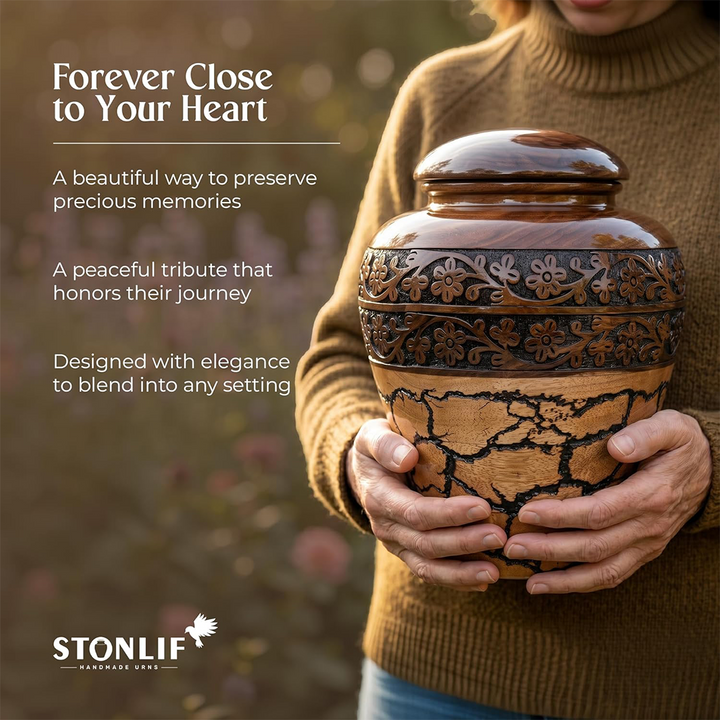 Large Wooden Urns for Human Ashes