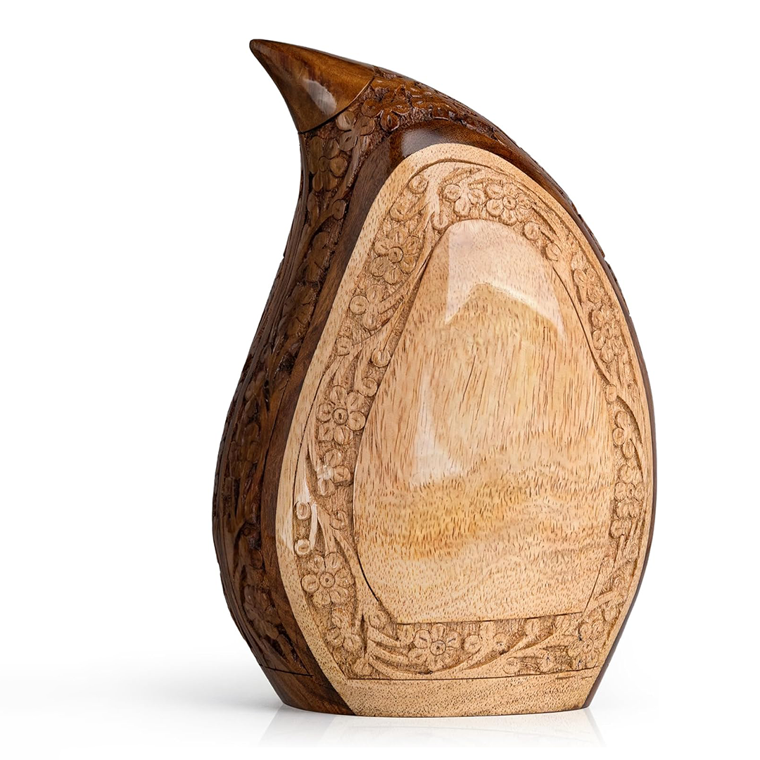 Wooden Teardrop Urns for Human Ashes