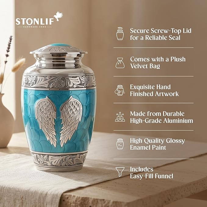Angel Wings Cremation Urns for Human Ashes