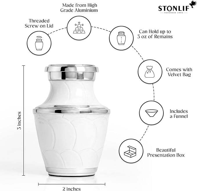 Small Keepsake Cremation Urn for Human Ashes