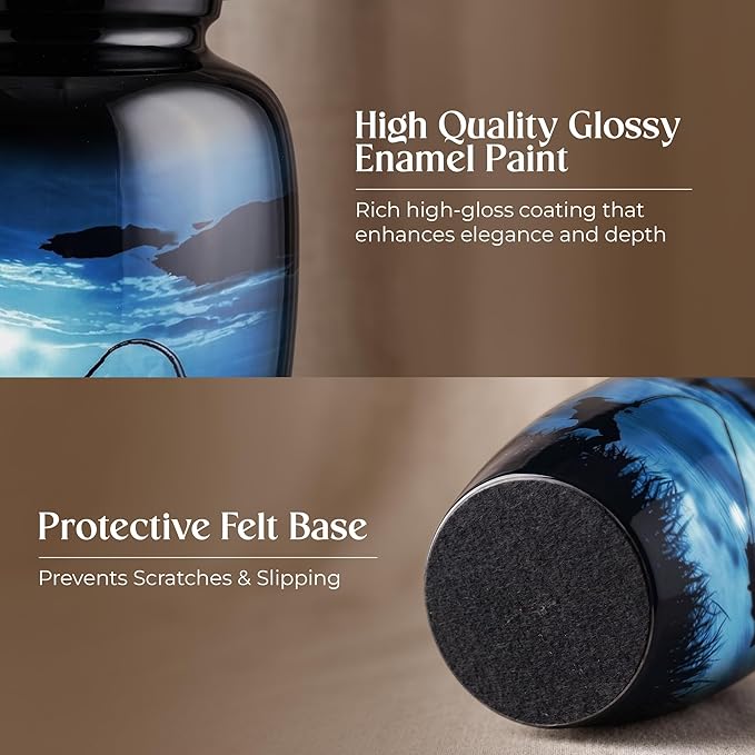STONLIF Large Gone Fishing Urns for Ashes Adult Male & Female