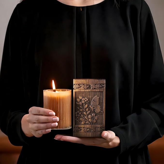 Keepsake Butterfly Wooden Cremation Urns for Human Ashes 20 lbs