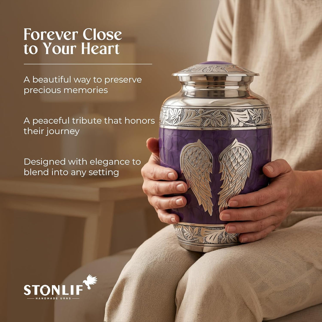 Angel Wings Cremation Urns for Human Ashes
