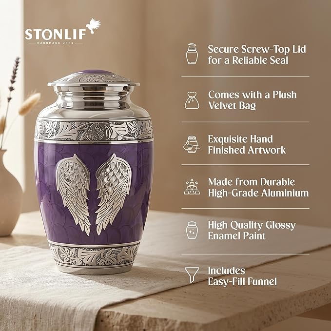 Angel Wings Cremation Urns for Human Ashes