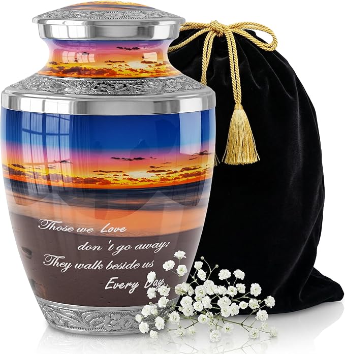 Sunset Teardrop Keepsake Cremation Urn for Human Ashes