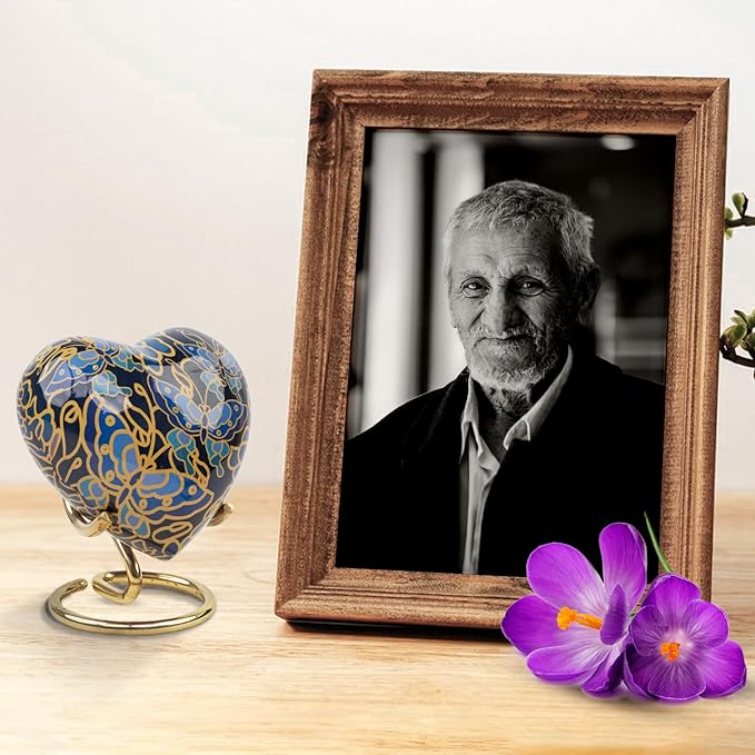 Butterfly Cremation Urn Small Keepsake Heart Urns for Human Ashes with Stand