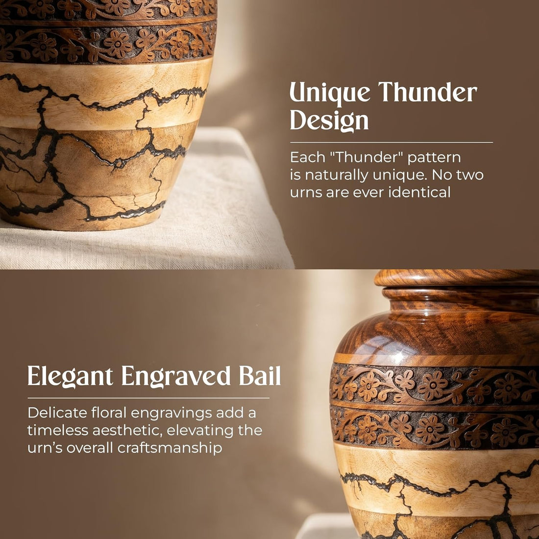 Wooden Urns for Human Ashes