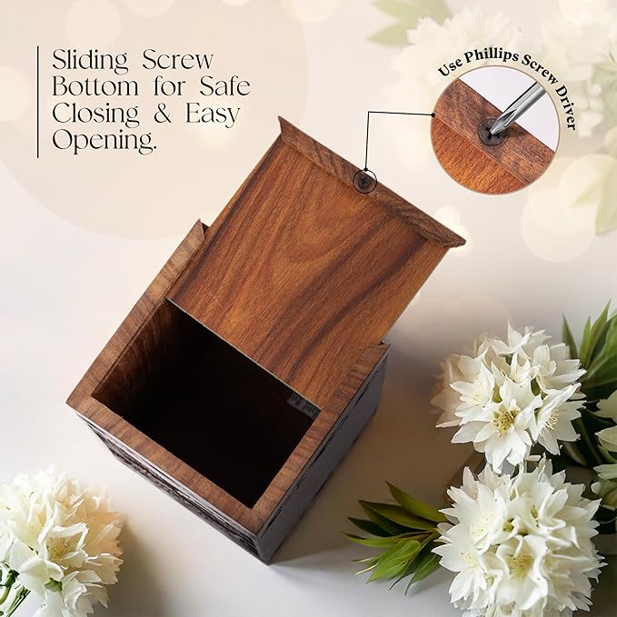 Wooden Cremation Urns for Human Ashes 120 lbs