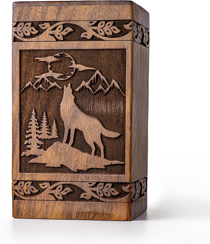 Wooden Cremation Urns for Human Ashes 120 lbs