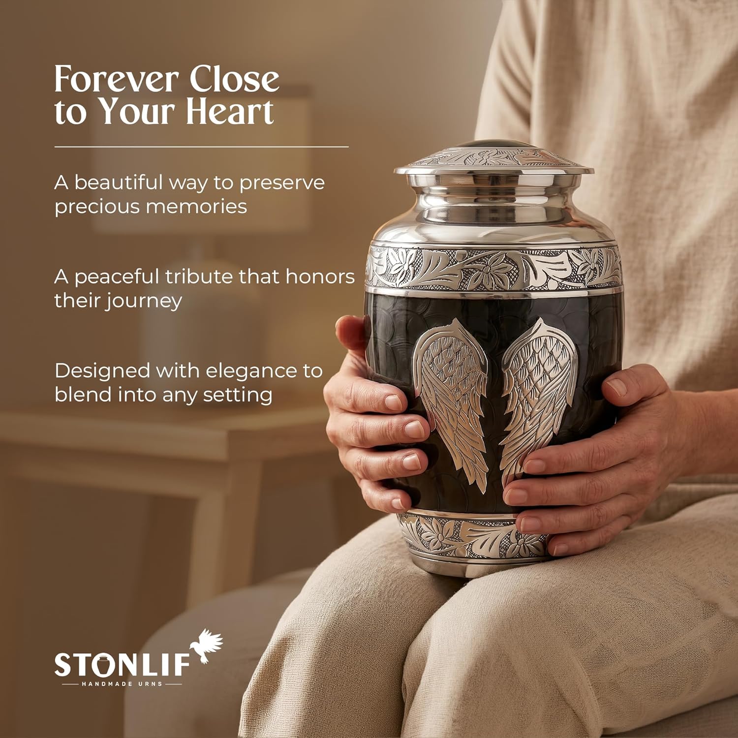 Angel Wings Cremation Urns for Human Ashes