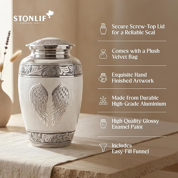 Angel Wings Cremation Urns for Human Ashes