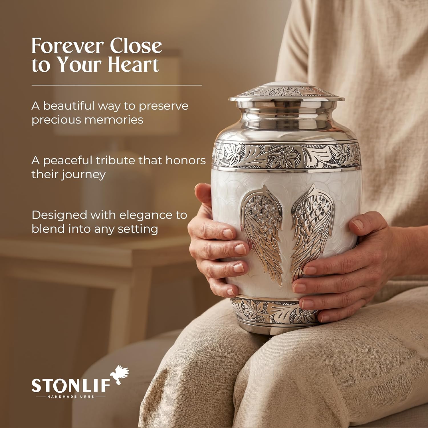 Angel Wings Cremation Urns for Human Ashes
